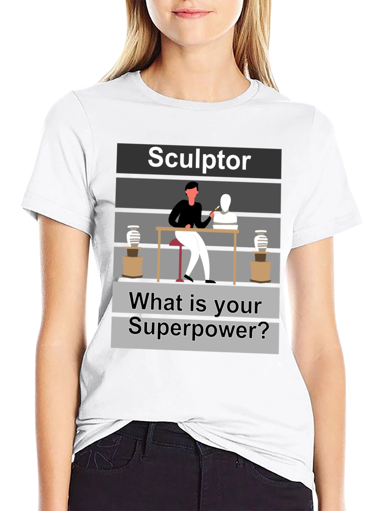Sculptor Superpower T-Shirt - Artistic Craftsmanship Tee