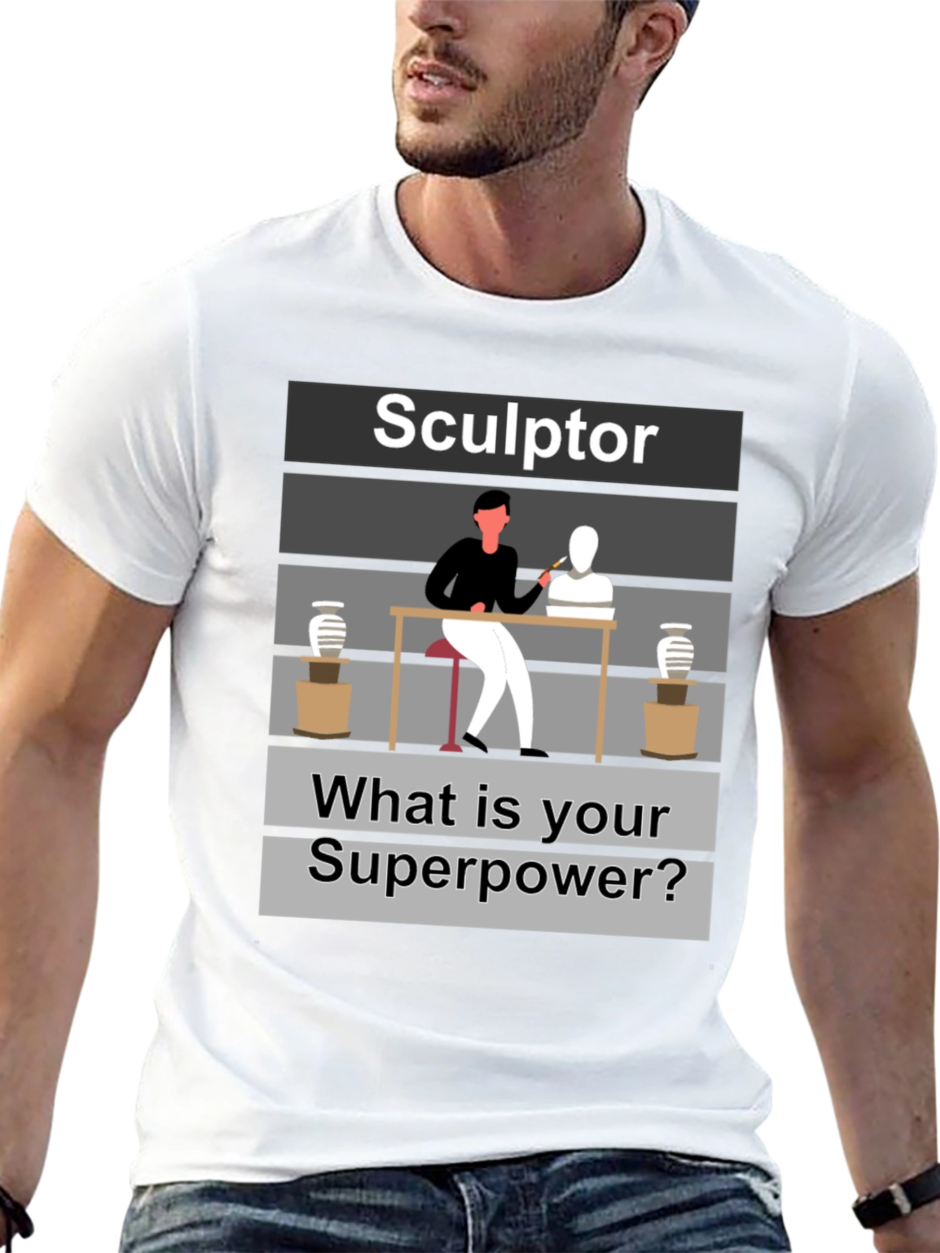 Sculptor Superpower T-Shirt - Artistic Craftsmanship Tee
