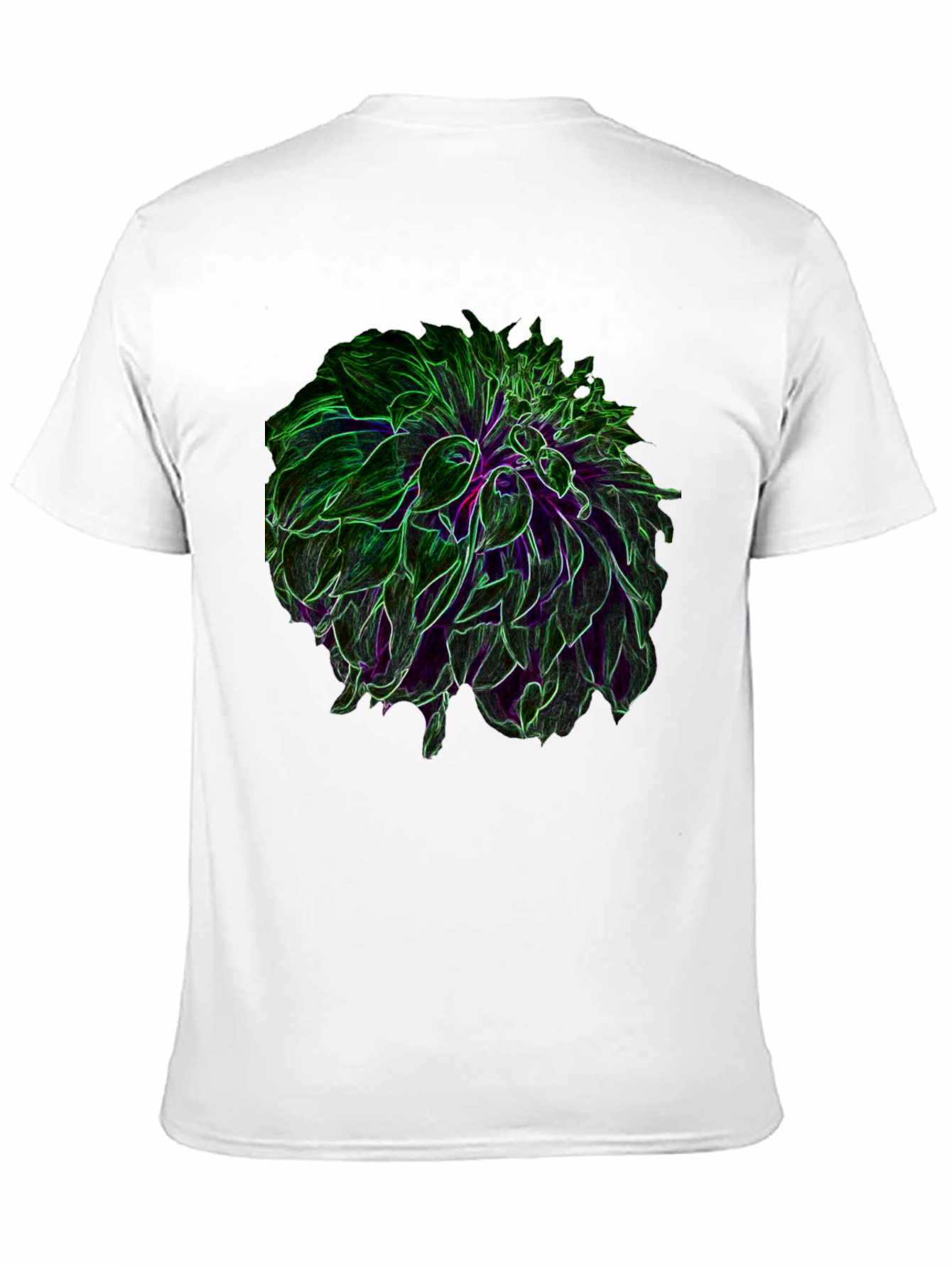 Neon Floral Graphic Black T-Shirt