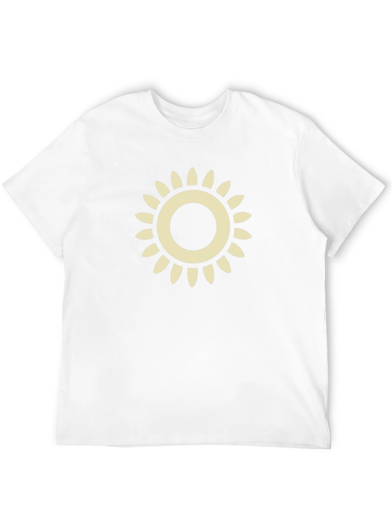 Stylish Sun Graphic Tee - Black Cotton Blend