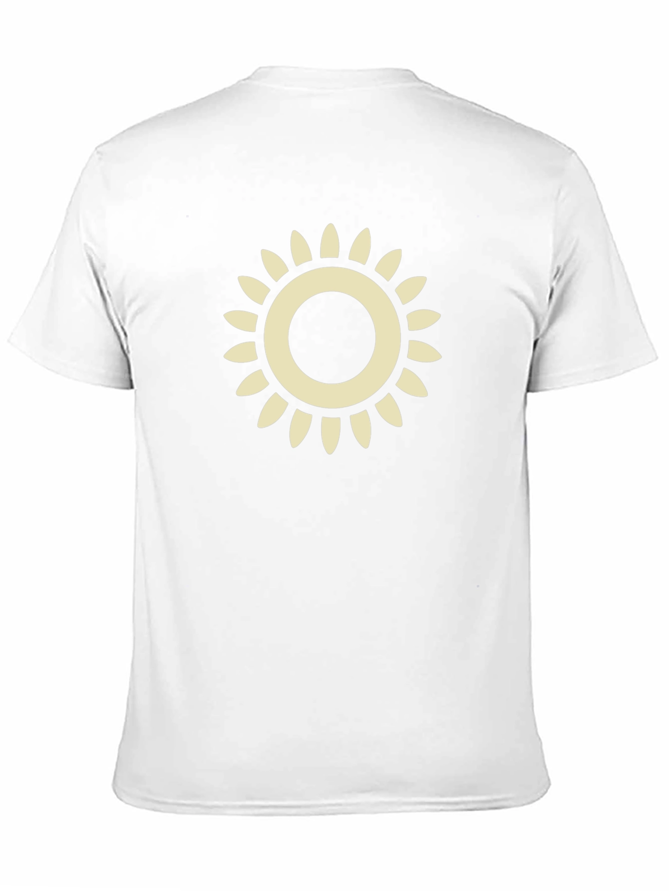 Stylish Sun Graphic Tee - Black Cotton Blend