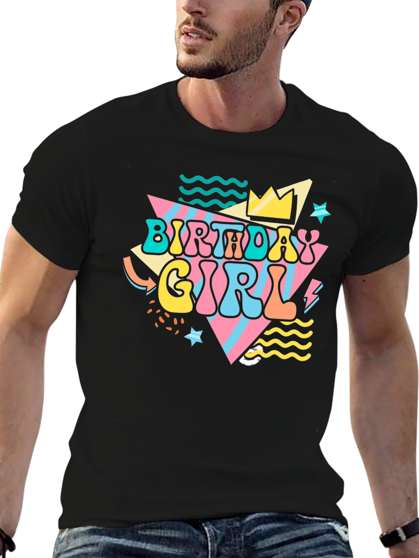 Birthday Girl Graphic Tee - Retro Party Shirt