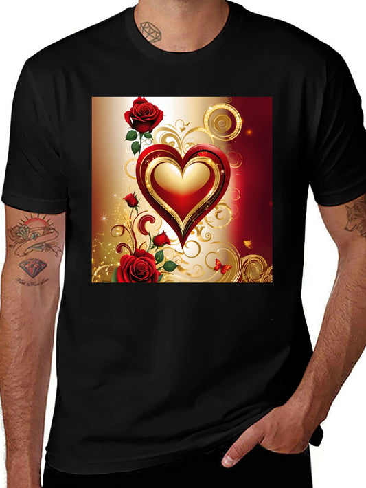 Romantic Heart & Roses T-Shirt