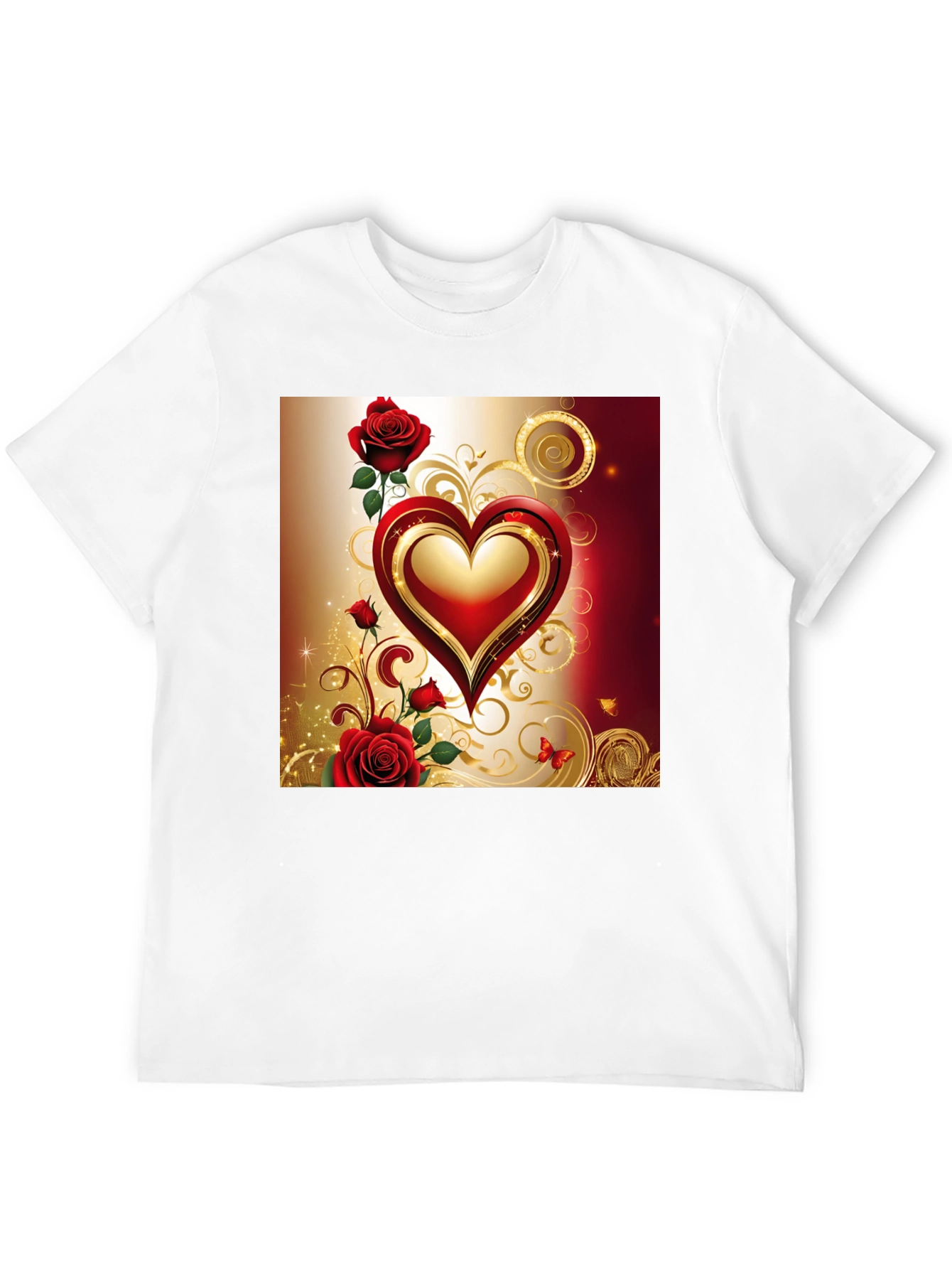 Romantic Heart & Roses T-Shirt