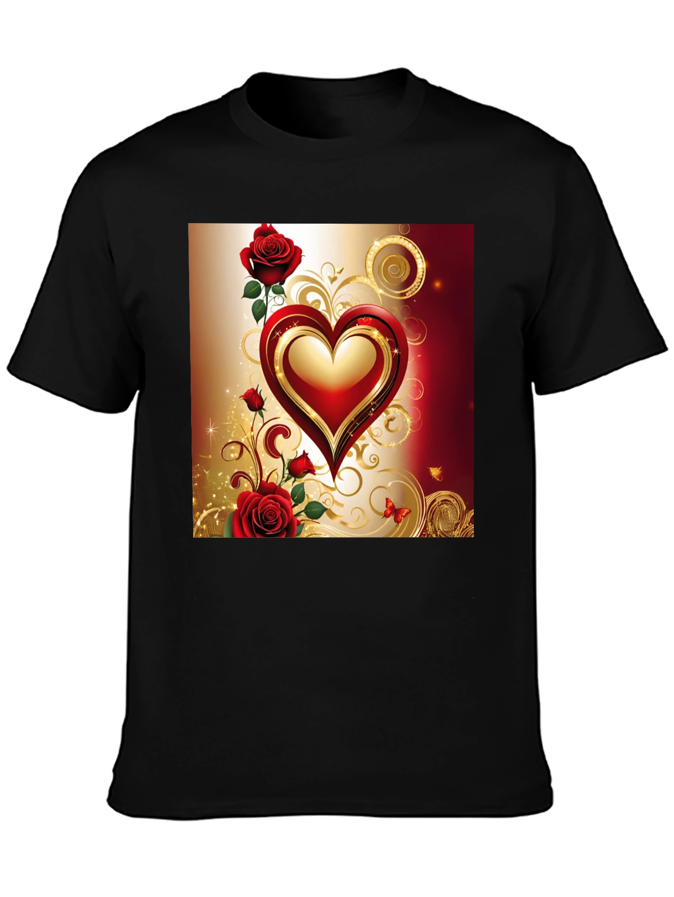 Romantic Heart & Roses T-Shirt