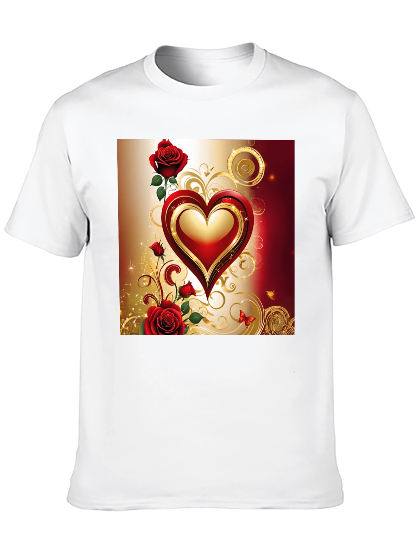 Romantic Heart & Roses T-Shirt