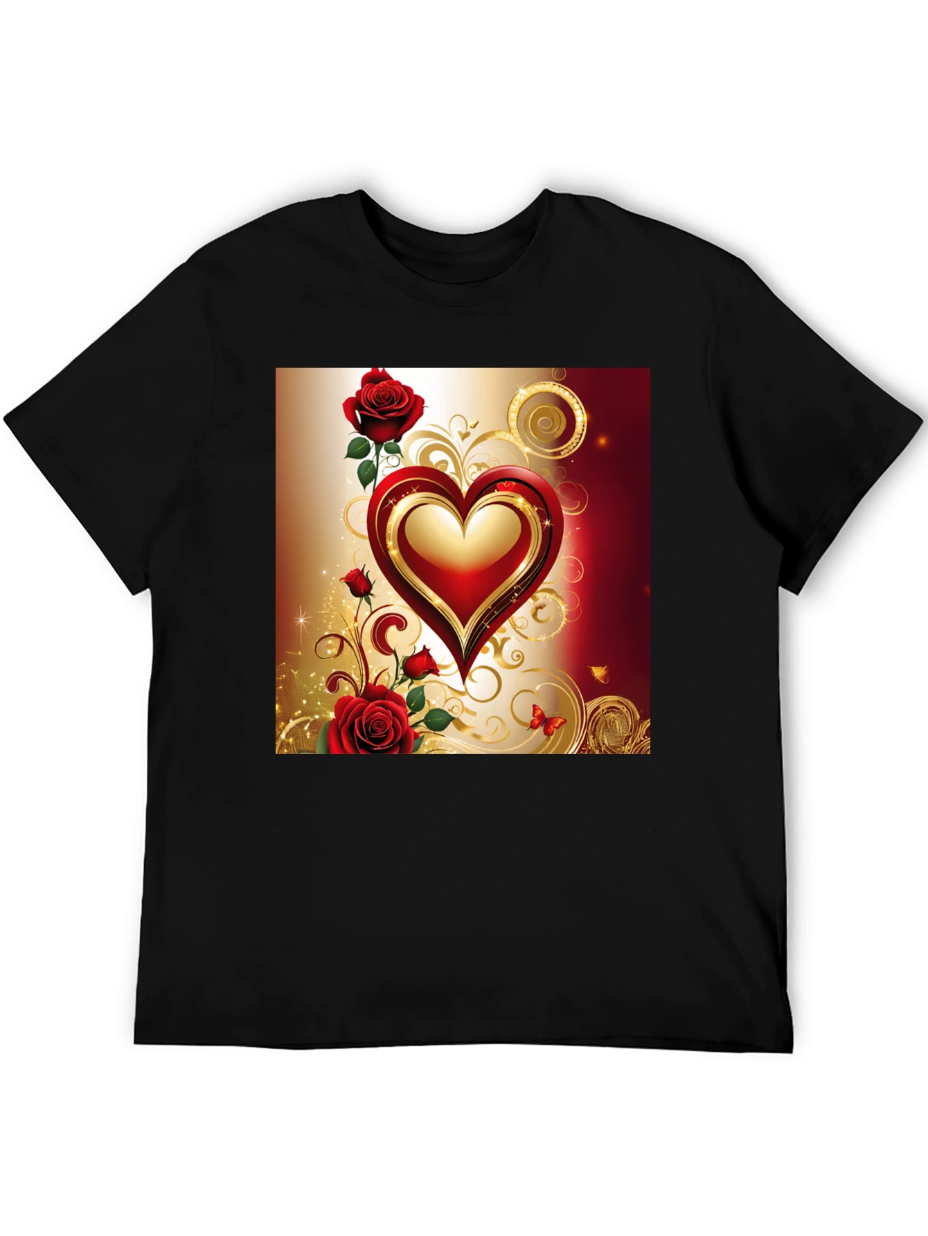 Romantic Heart & Roses T-Shirt