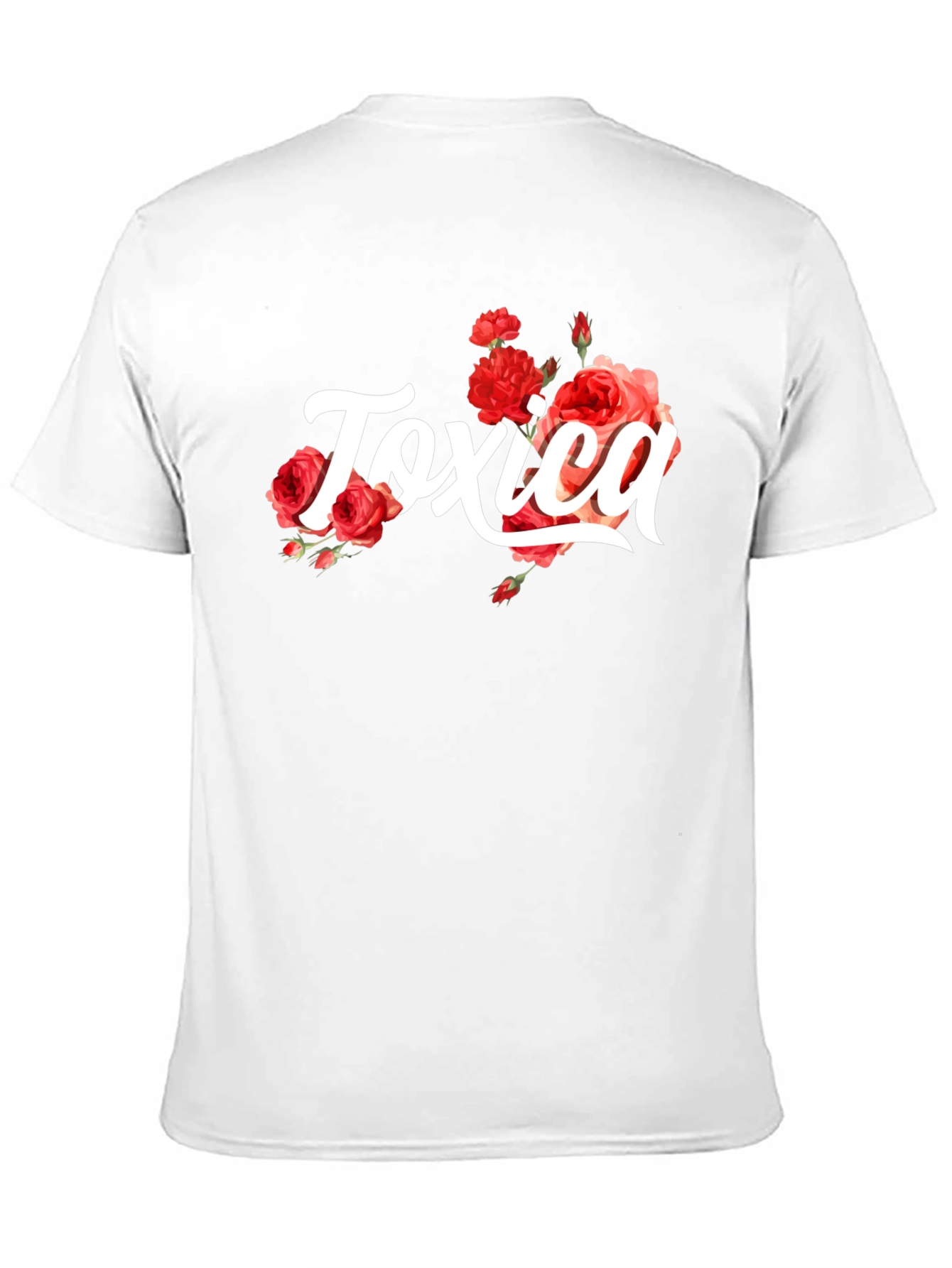 Toxic Black Graphic Tee with Roses