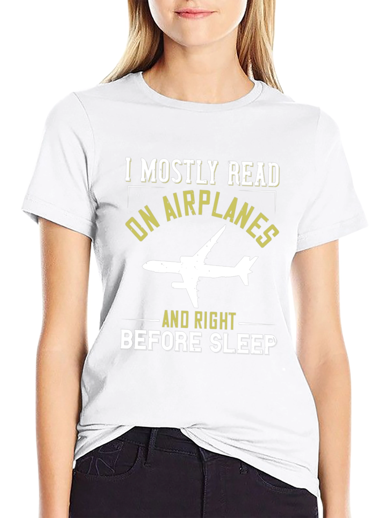 I Mostly Read On Airplanes Funny T-Shirt