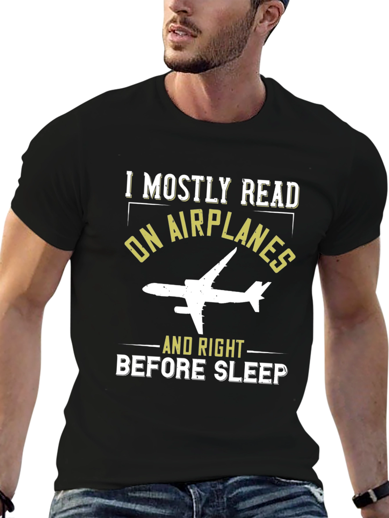 I Mostly Read On Airplanes Funny T-Shirt