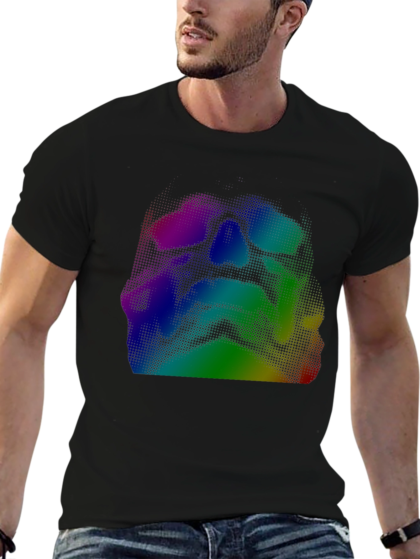 Rainbow Halftone Graphic Tee