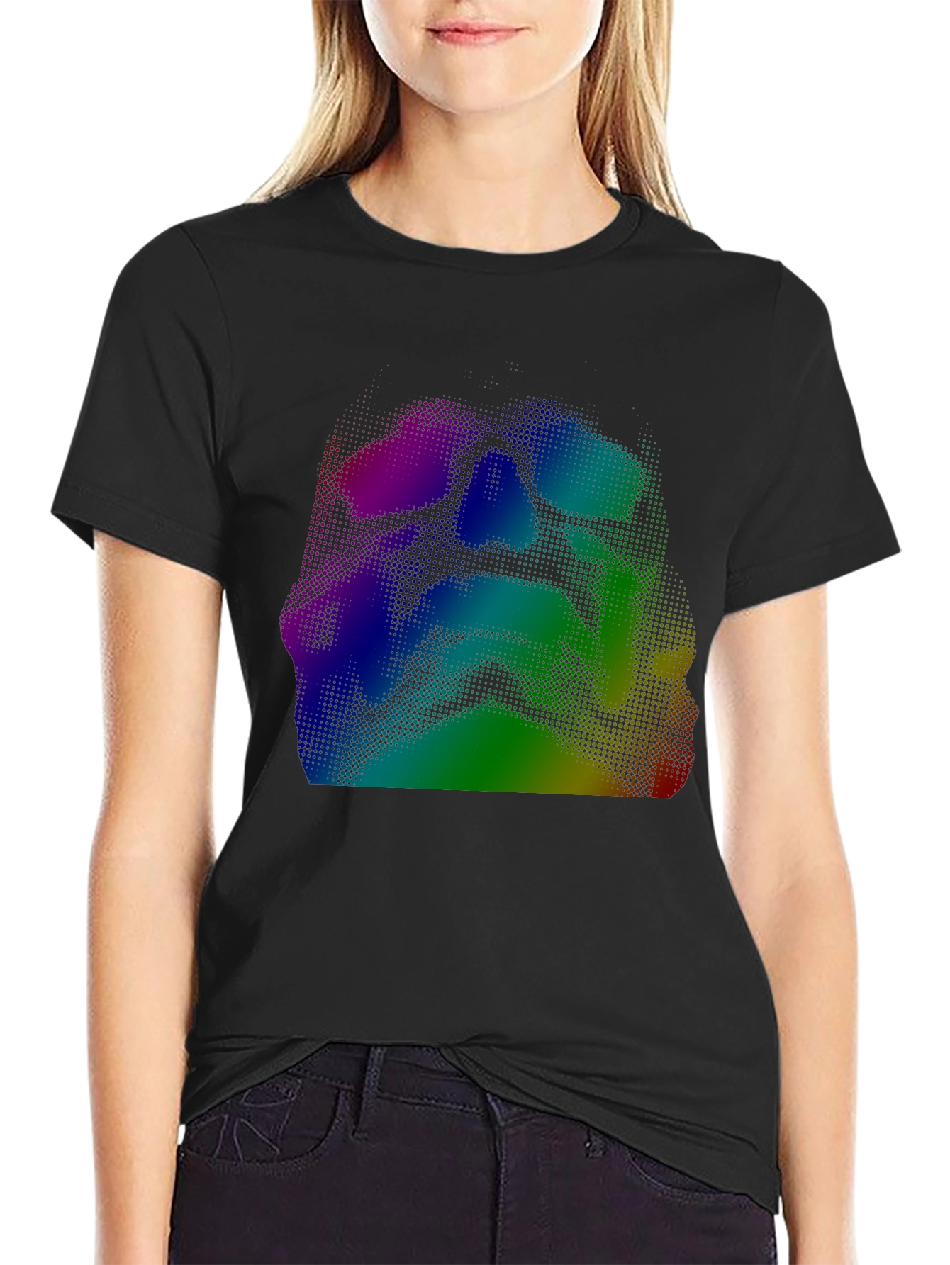 Rainbow Halftone Graphic Tee