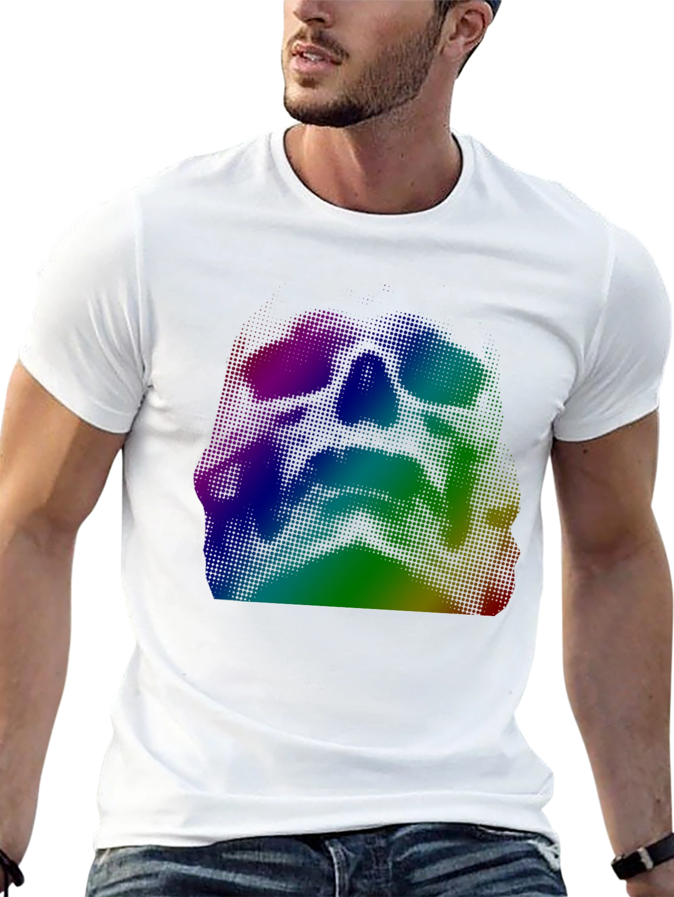 Rainbow Halftone Graphic Tee