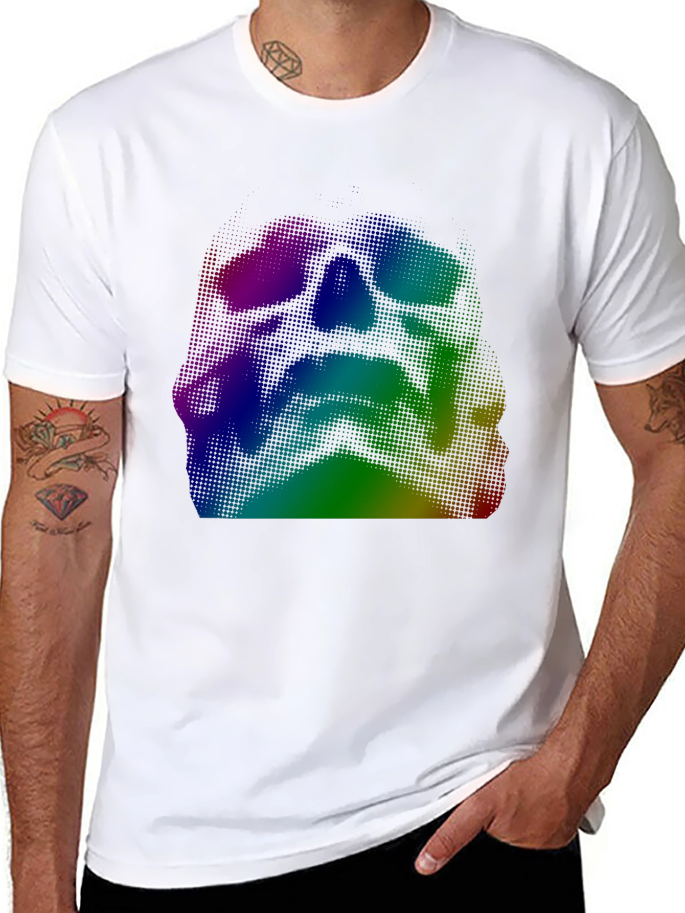Rainbow Halftone Graphic Tee