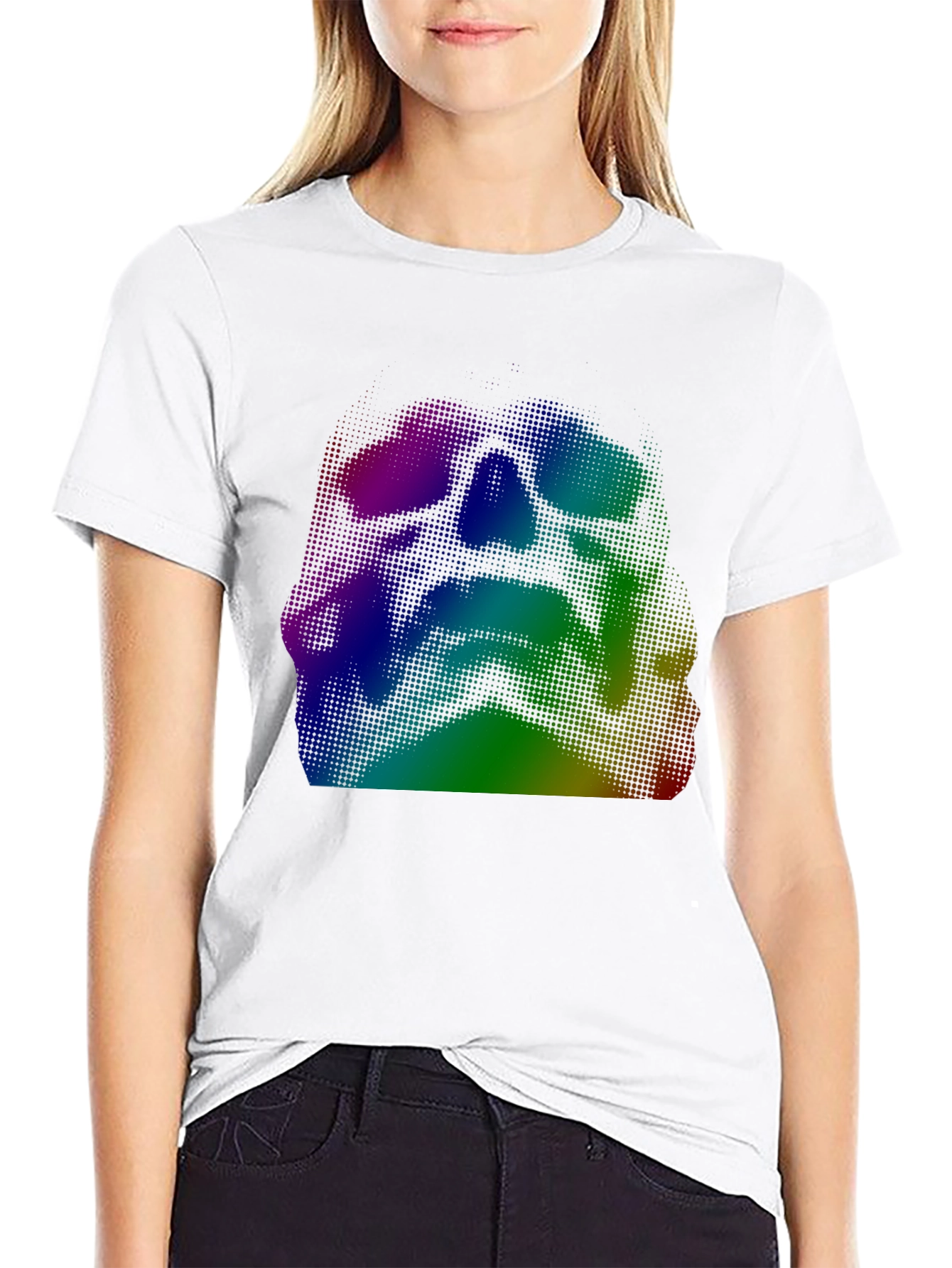 Rainbow Halftone Graphic Tee