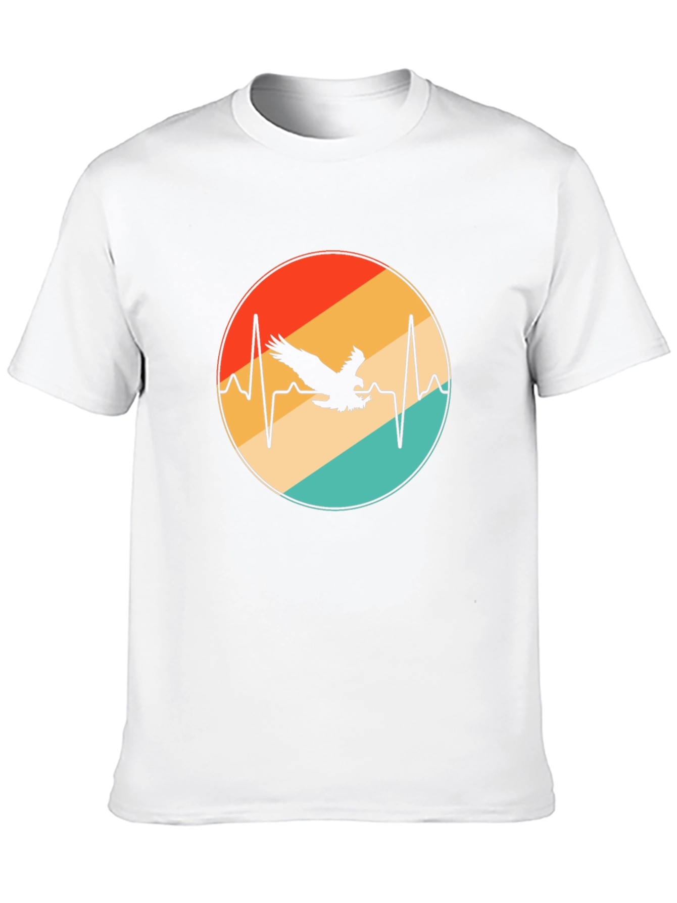 Eagle Heartbeat Graphic Tee - Stylish Black T-Shirt