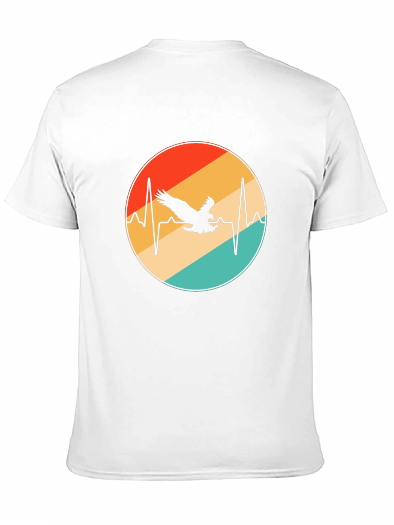 Eagle Heartbeat Graphic Tee - Stylish Black T-Shirt