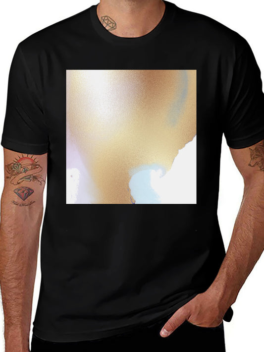 Abstract Art Graphic Tee - Modern Style Soft Black Cotton
