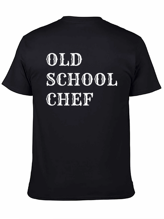 Old School Chef Graphic T-Shirt - Cool Culinary Apparel