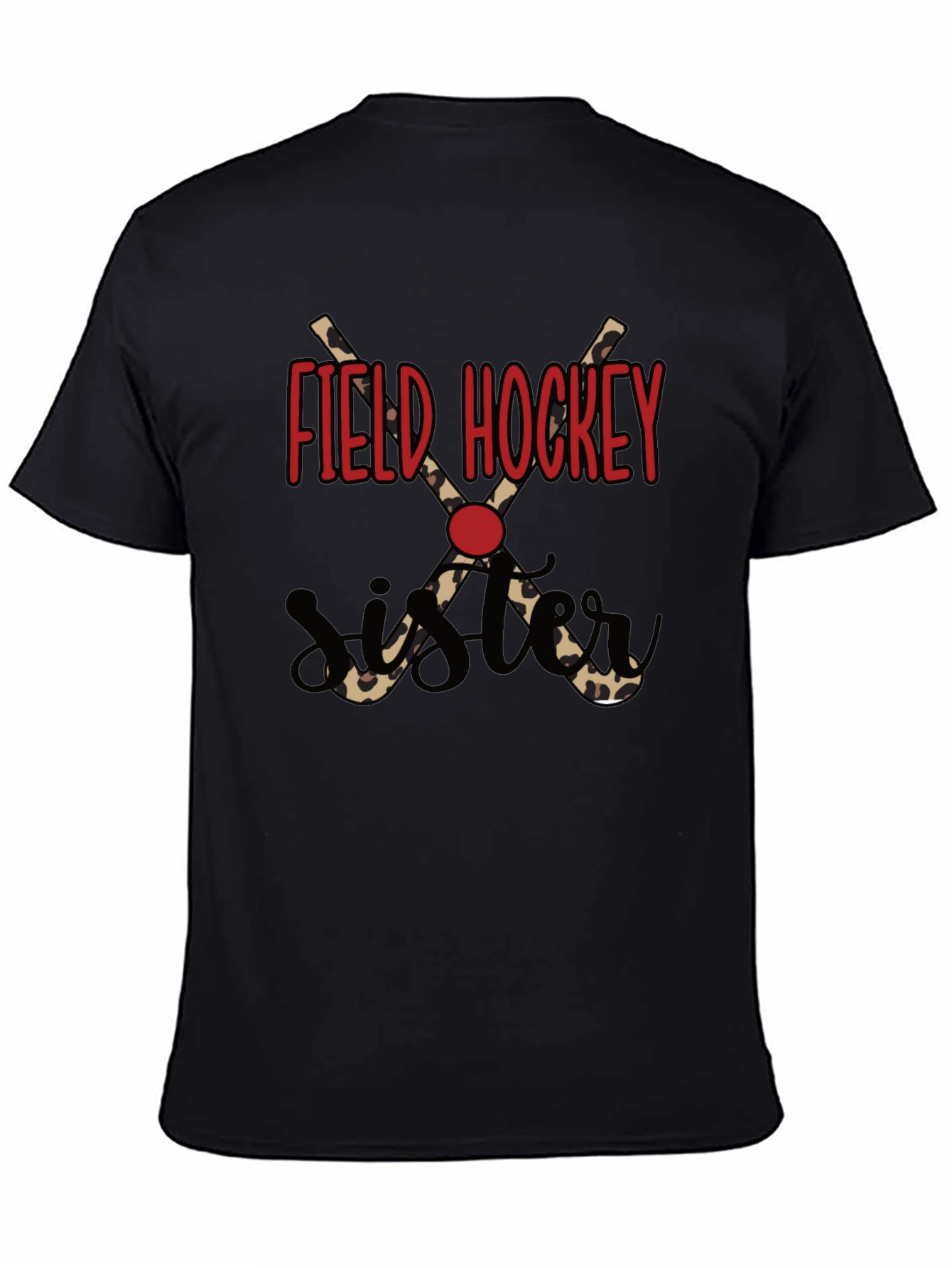 Field Hockey Sister T-Shirt - Leopard Print Sticks