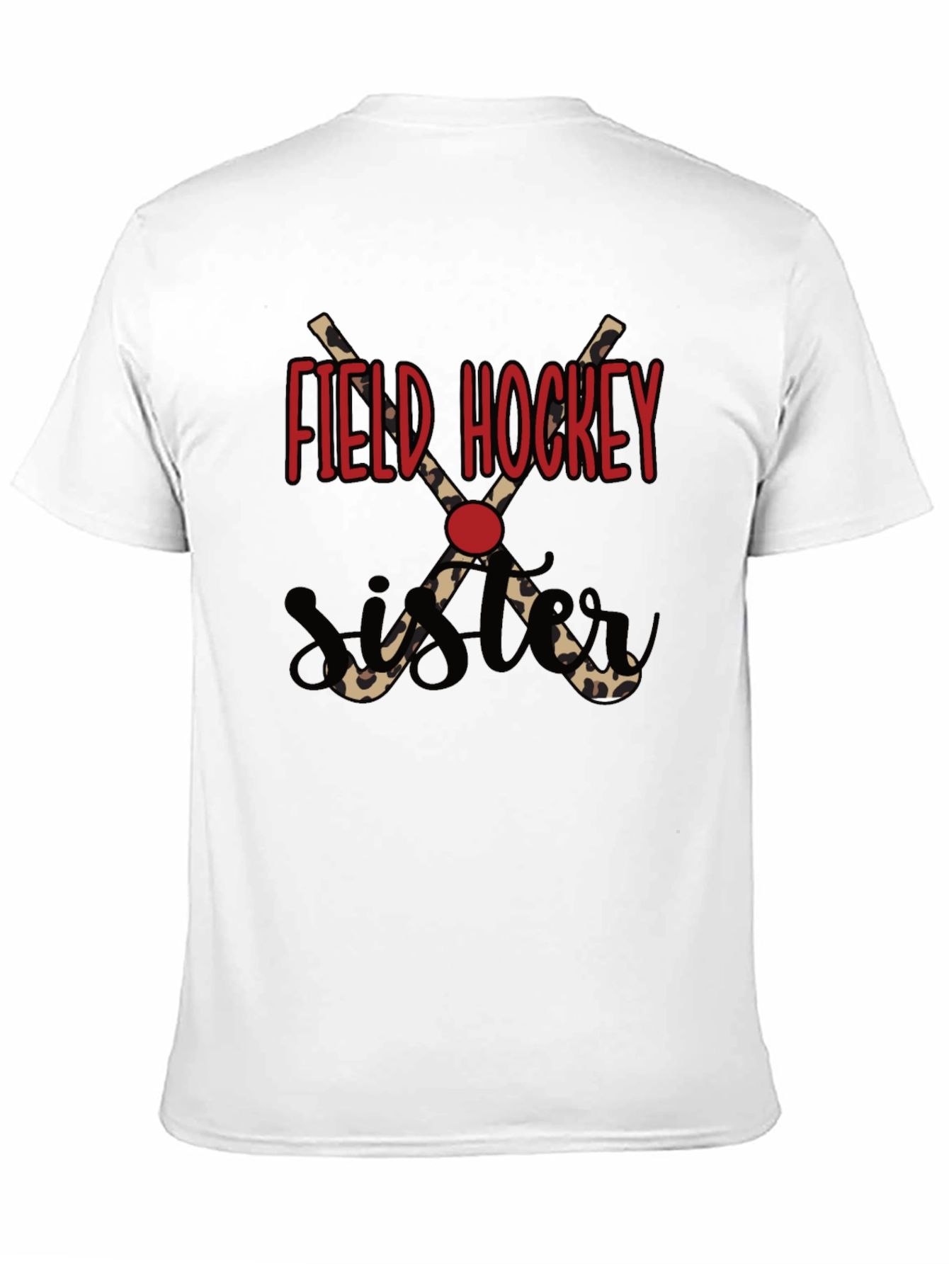 Field Hockey Sister T-Shirt - Leopard Print Sticks
