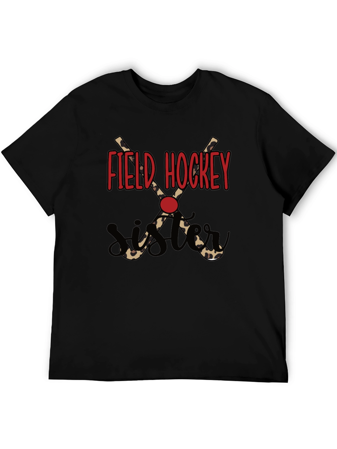 Field Hockey Sister T-Shirt - Leopard Print Sticks