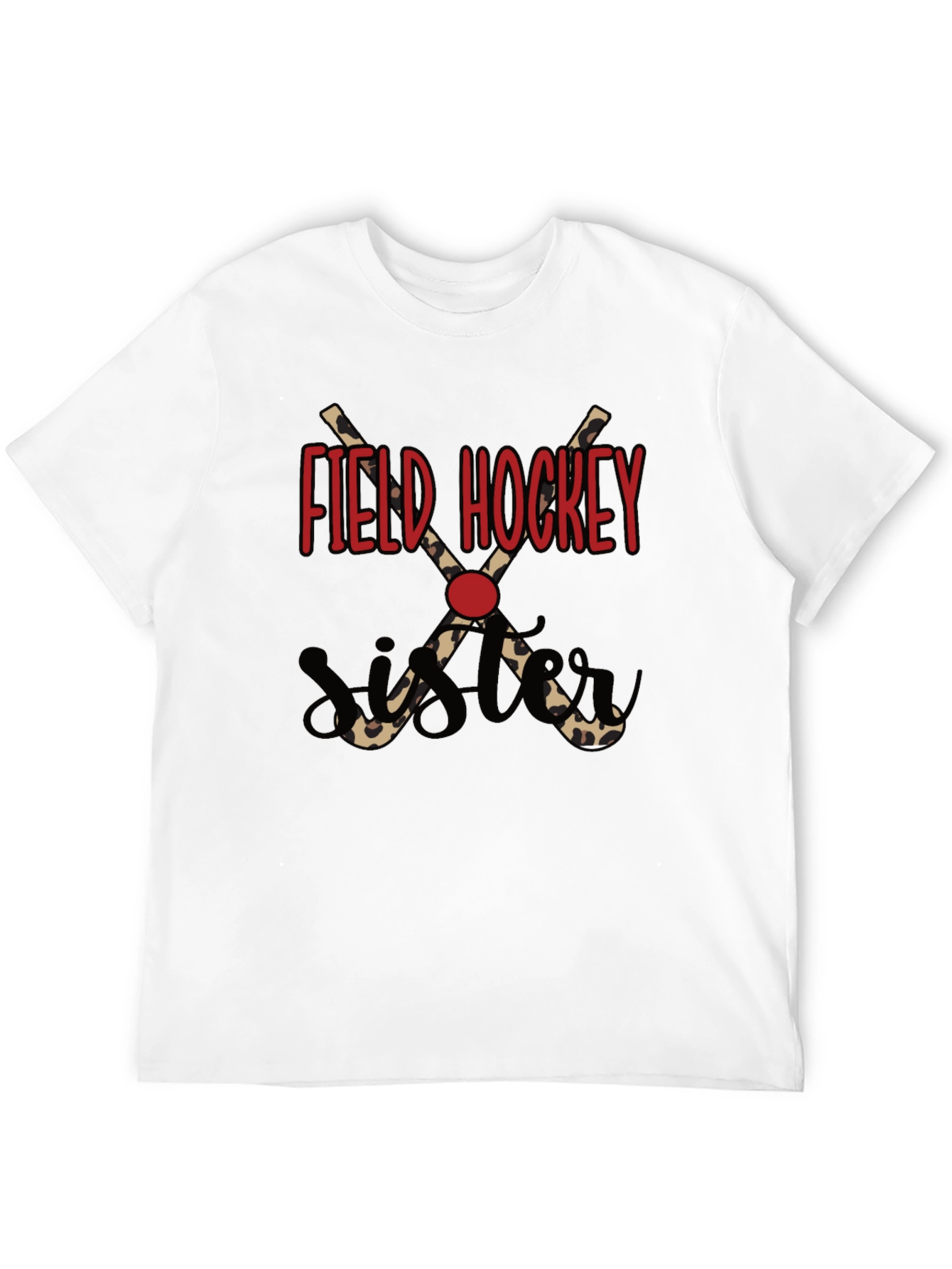 Field Hockey Sister T-Shirt - Leopard Print Sticks