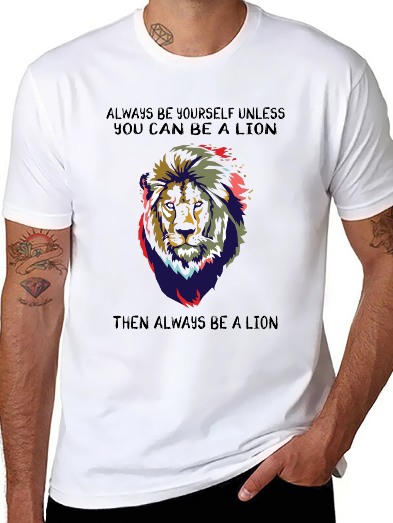 Lion Graphic T-Shirt - Always Be a Lion