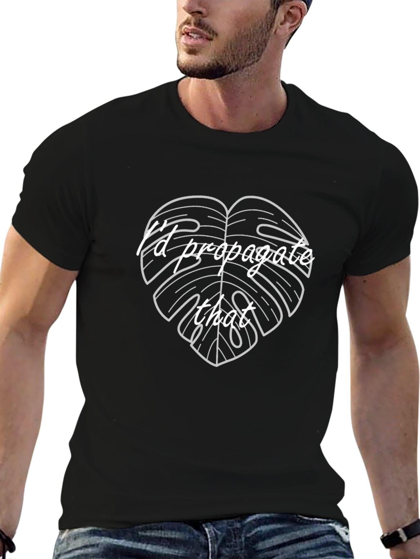 Id Propagate That Monstera Leaf Graphic T-Shirt