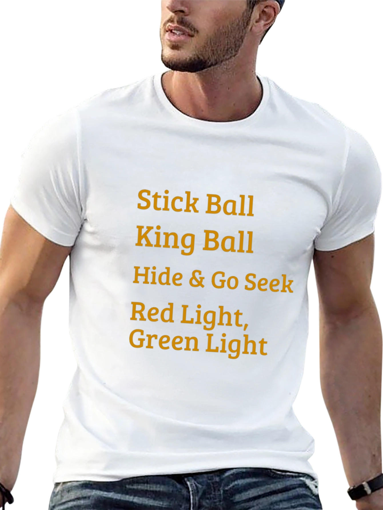 Retro Games T-Shirt - Stick Ball King Ball Design