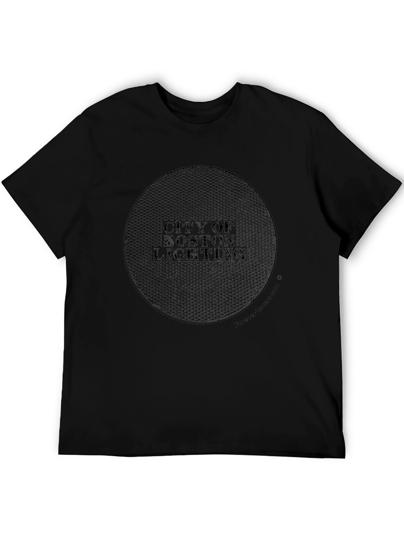 City of Boston Lighting Manhole Cover Graphic T-Shirt