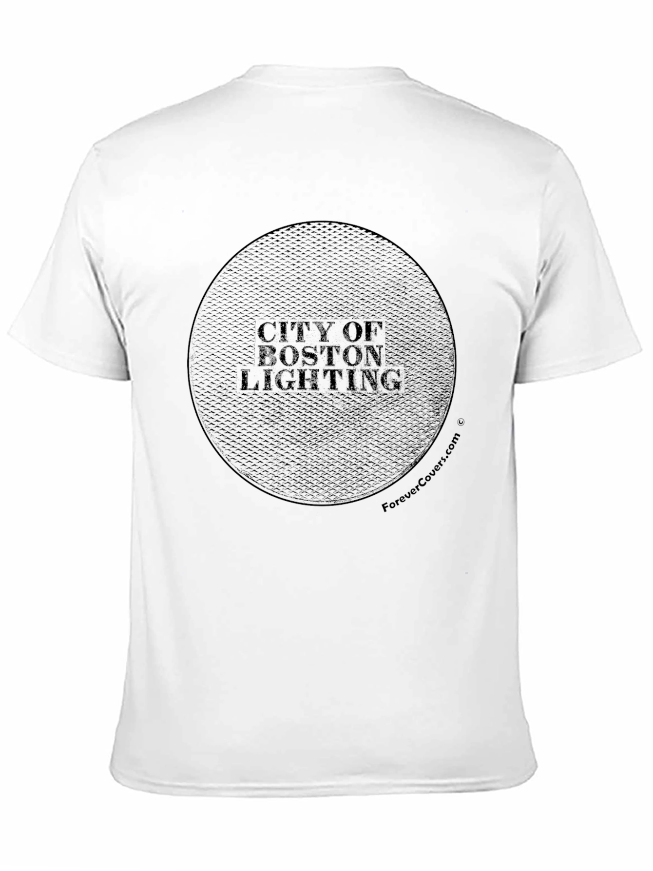 City of Boston Lighting Manhole Cover Graphic T-Shirt