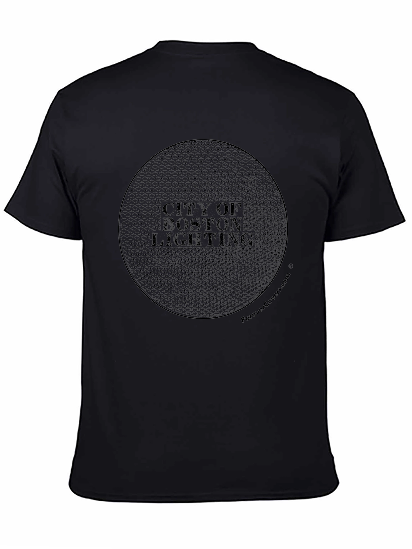City of Boston Lighting Manhole Cover Graphic T-Shirt