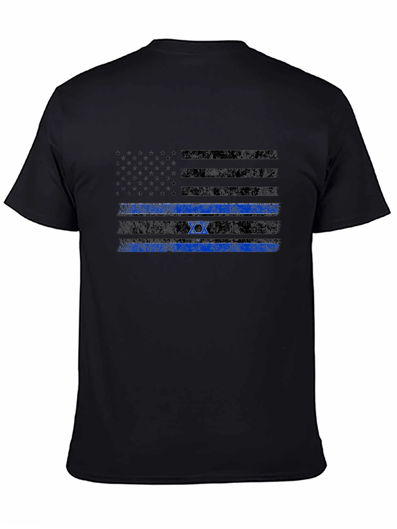 Thin Blue Line Israel Flag Mens T-Shirt