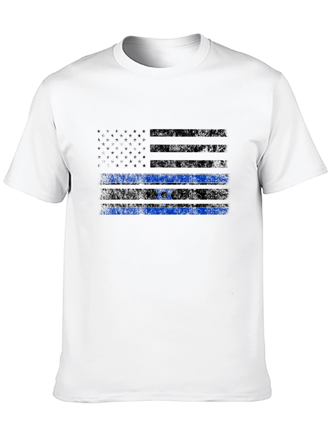 Thin Blue Line Israel Flag Mens T-Shirt
