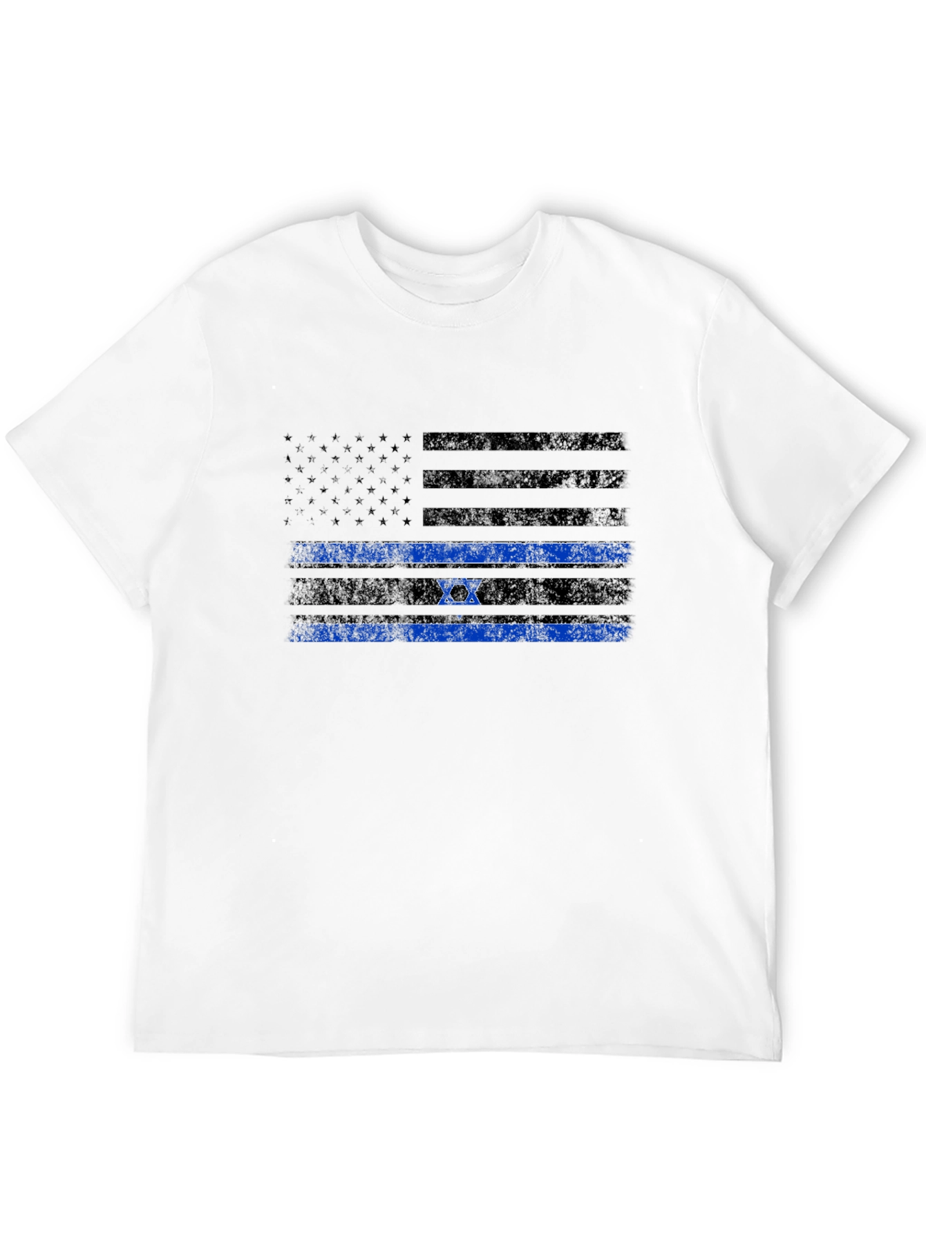 Thin Blue Line Israel Flag Mens T-Shirt
