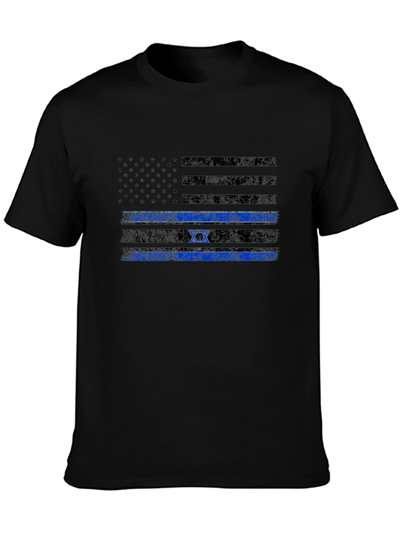 Thin Blue Line Israel Flag Mens T-Shirt