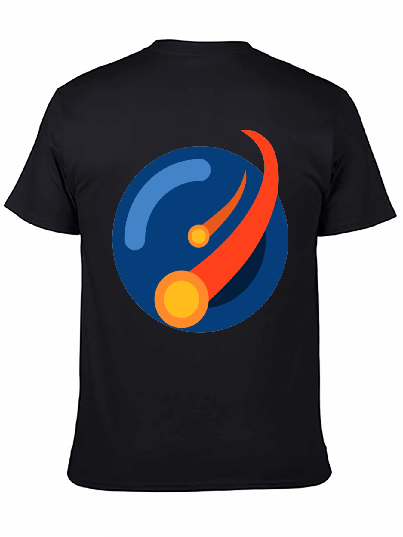 Abstract Orbit Graphic Tee - Black