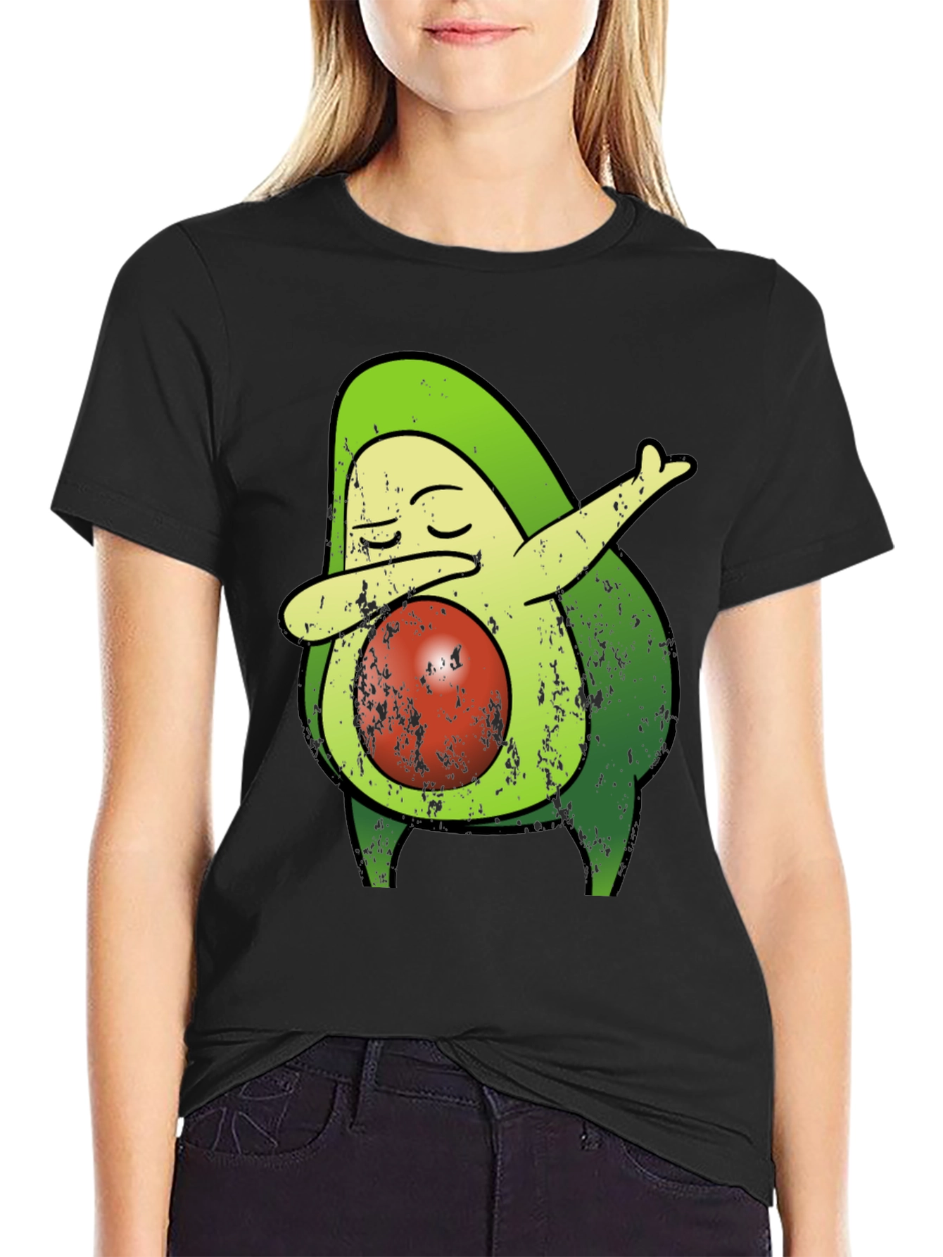 Dabbing Avocado Graphic Tee - Funny Food T-Shirt