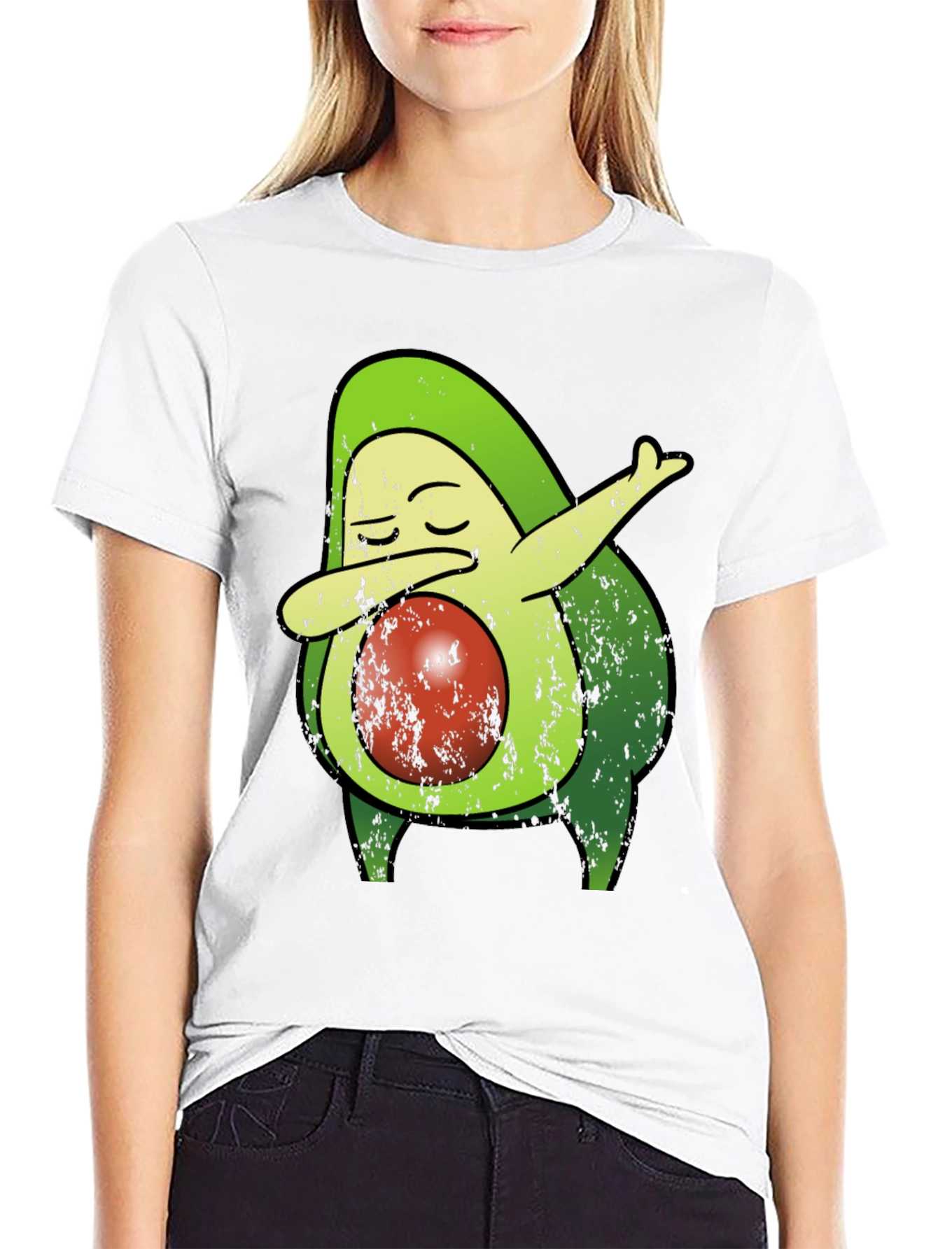 Dabbing Avocado Graphic Tee - Funny Food T-Shirt