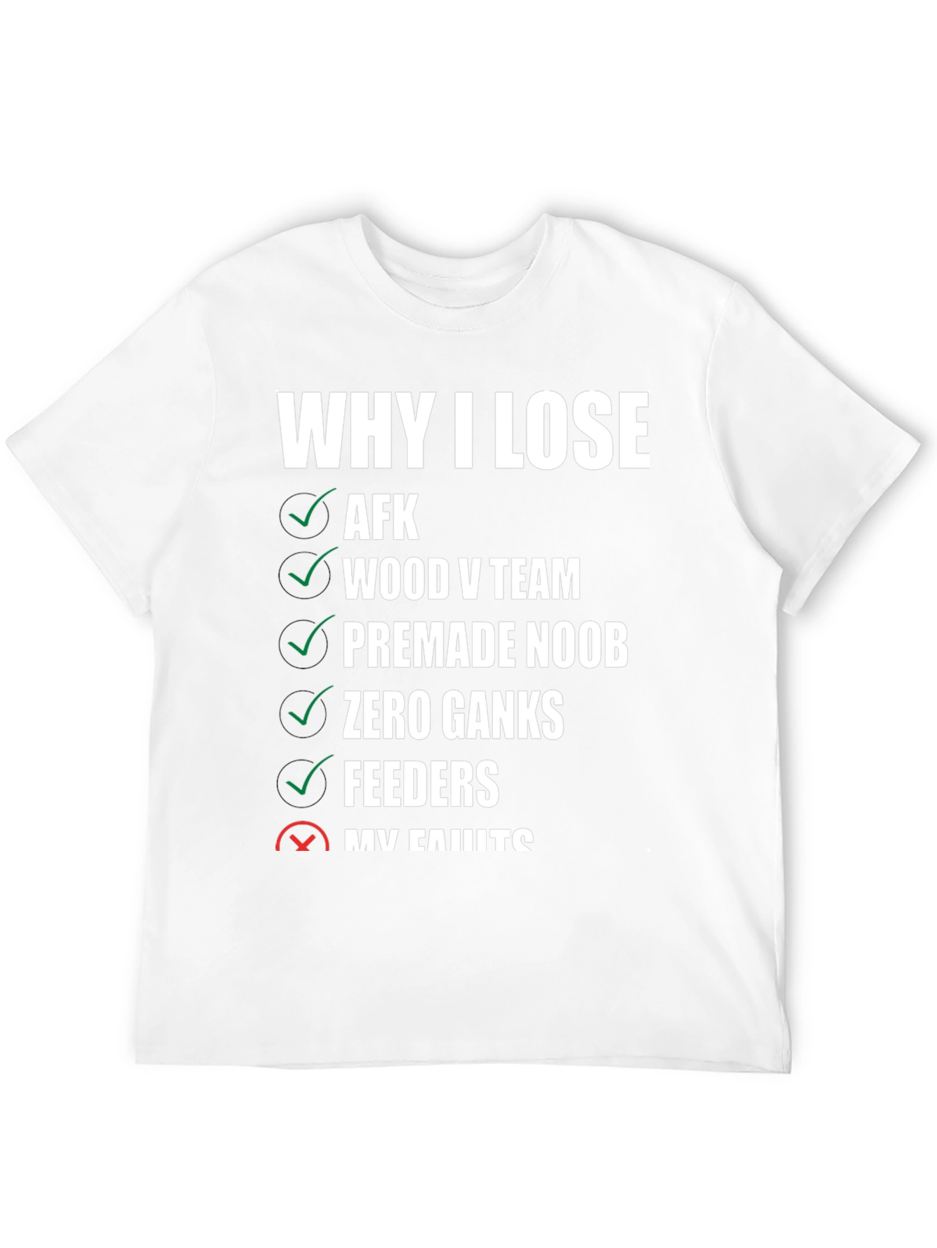 Gamer T-Shirt: Why I Lose