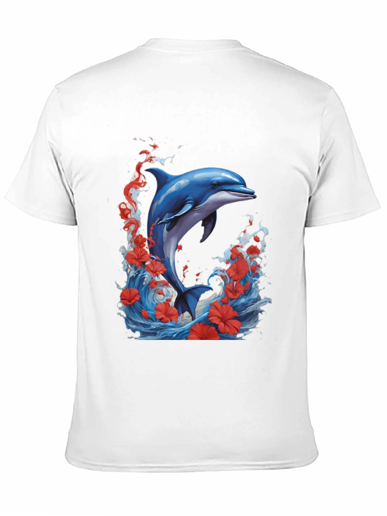 Dolphin Waves Graphic Tee - Black