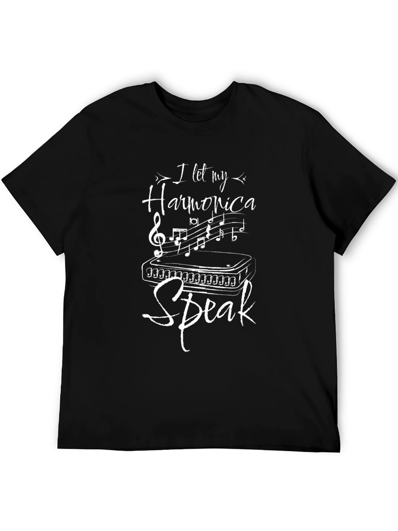 Harmonica Speak T-Shirt - Music Lover Tee