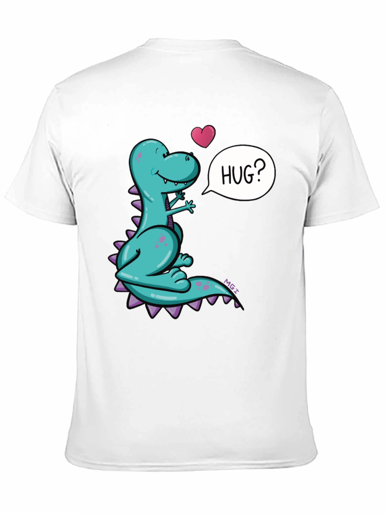 Dino Hug T-Shirt - Cartoon Dinosaur