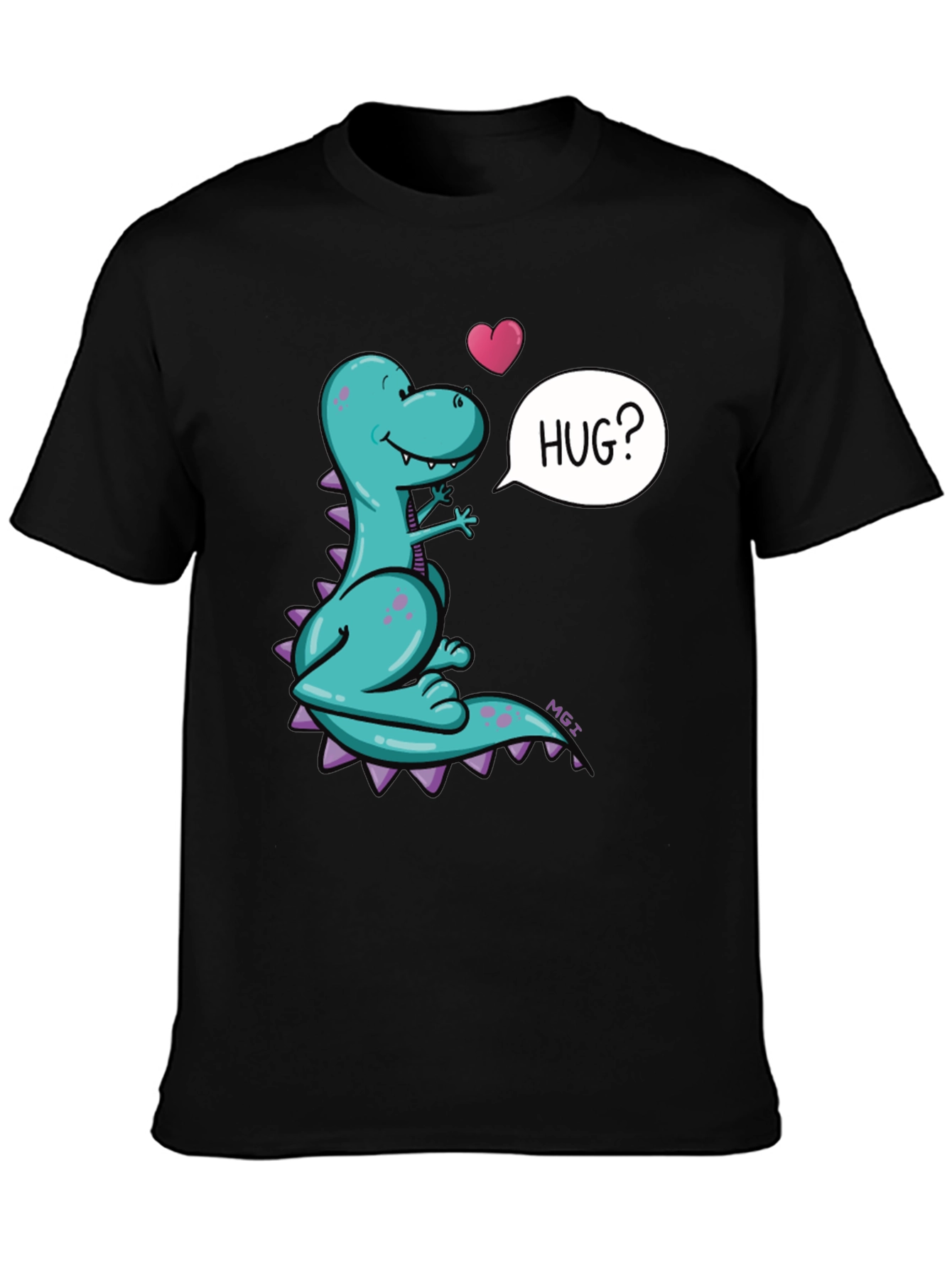 Dino Hug T-Shirt - Cartoon Dinosaur