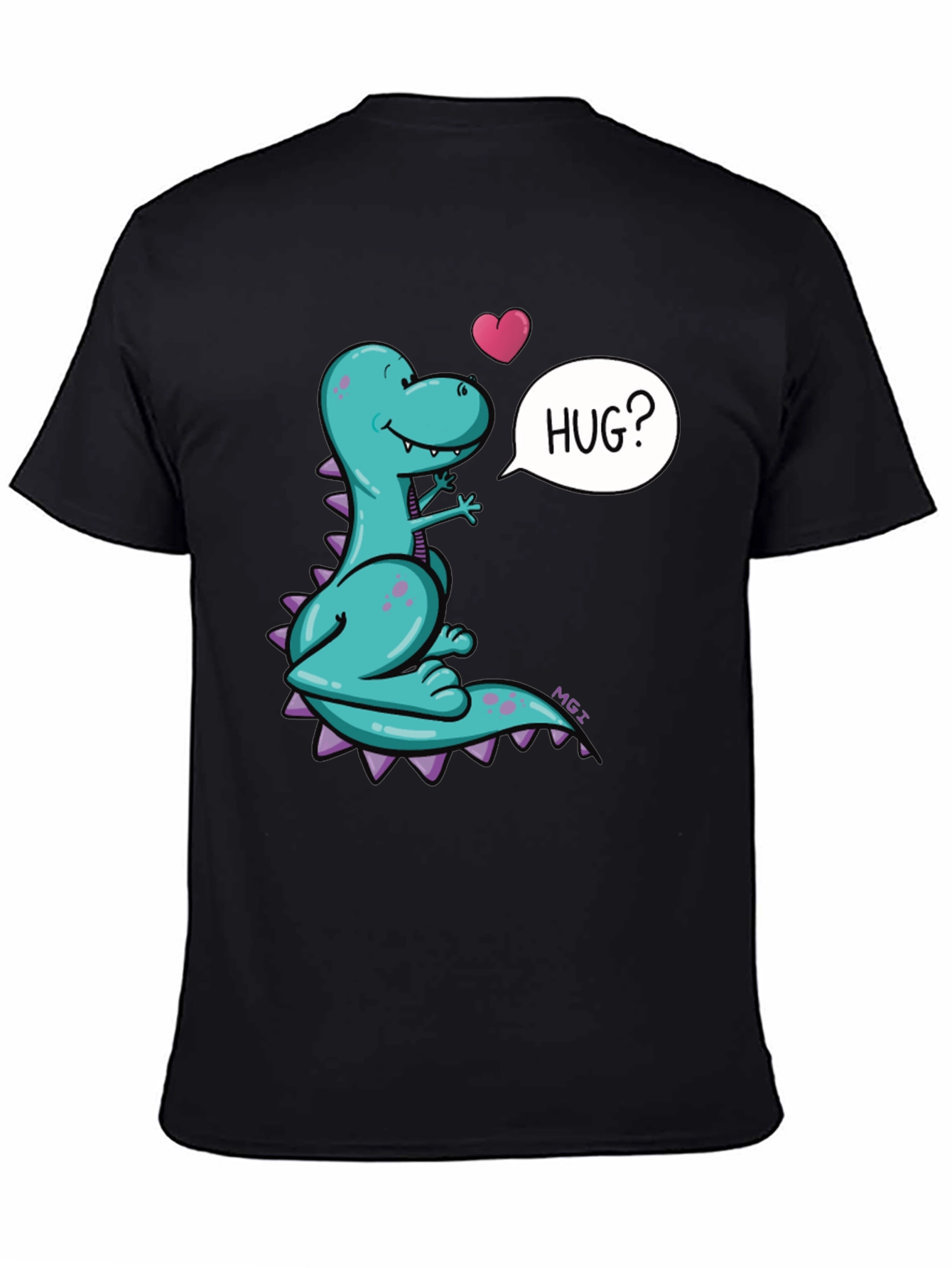 Dino Hug T-Shirt - Cartoon Dinosaur