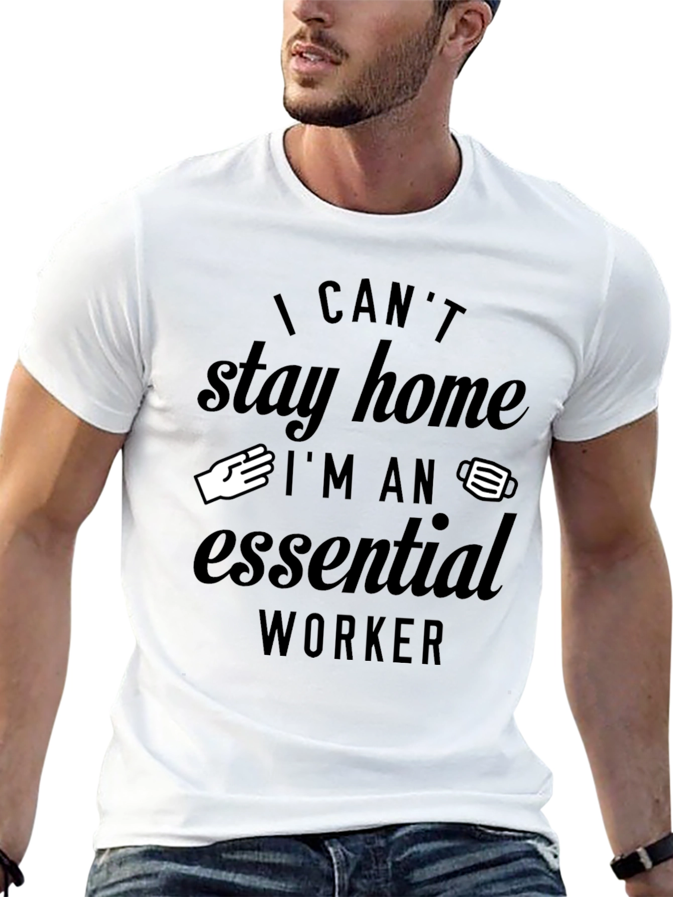 Essential Worker Graphic Tee - Black