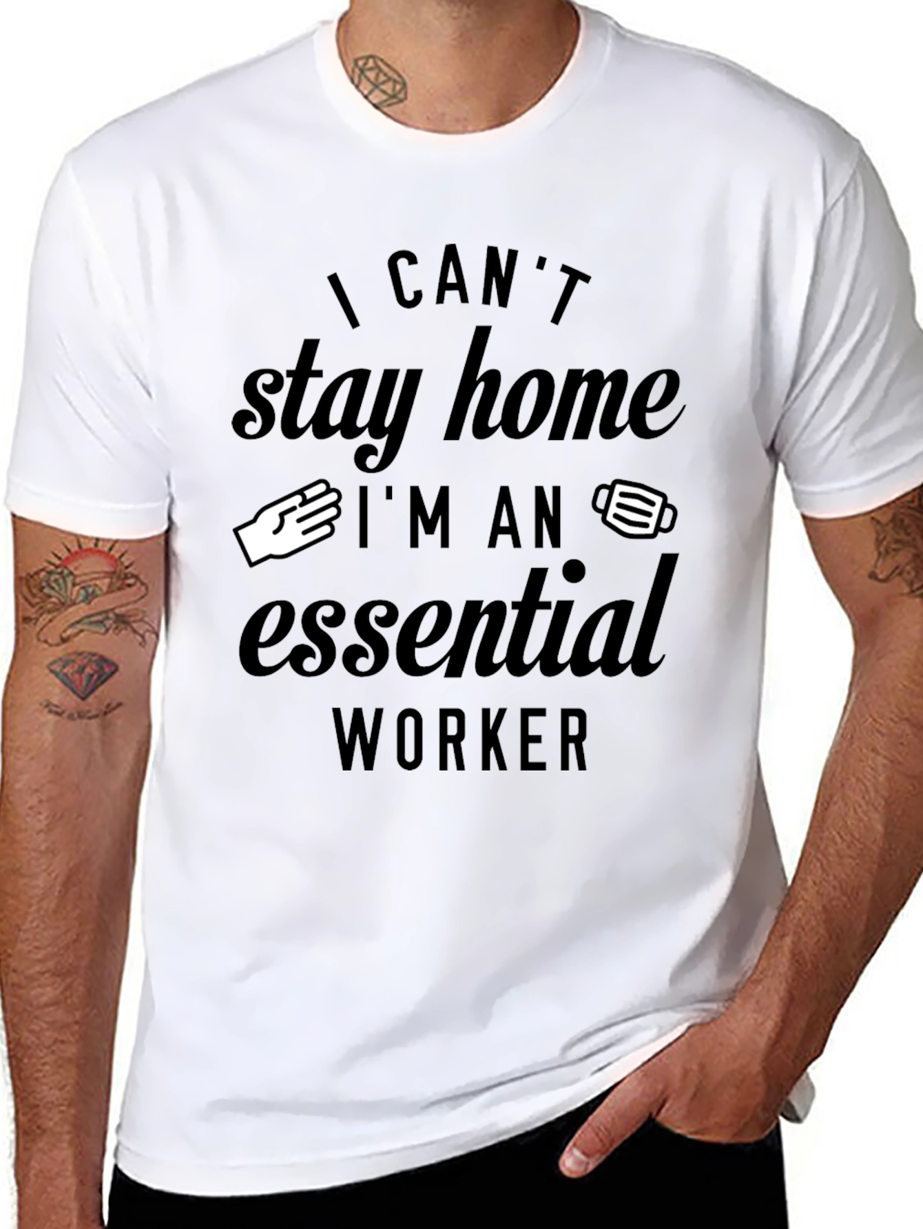 Essential Worker Graphic Tee - Black