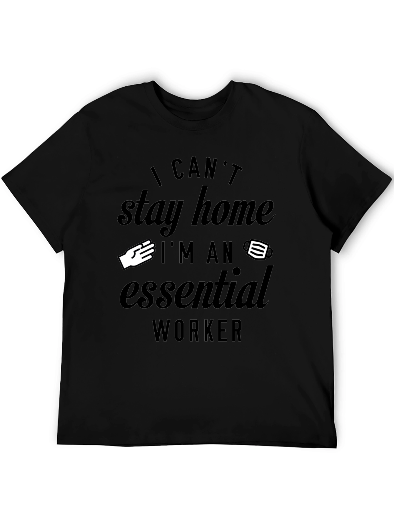 Essential Worker Graphic Tee - Black