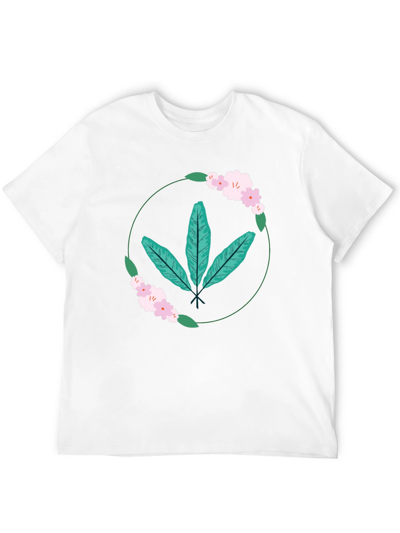 Botanical Print Tee - Casual Comfort
